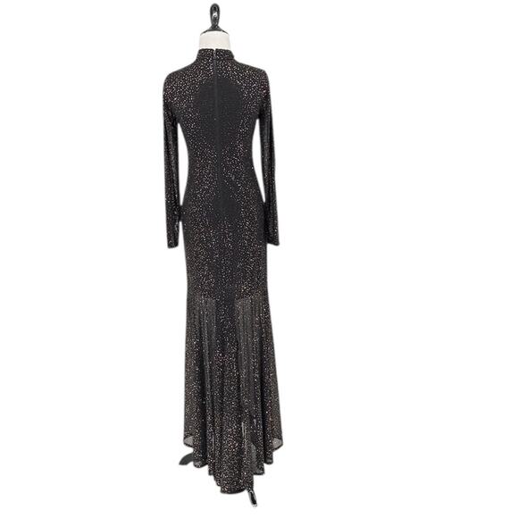 Alice and Olivia Delora Embellished Maxi Gown Black Dress Size 6 NWT - Picture 8 of 13